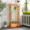 Wooden Raised Garden Bed With Trellis 60 Inch Planter Box Fir Wood Vertical Plant Stand For Flowers Vegetables Orange